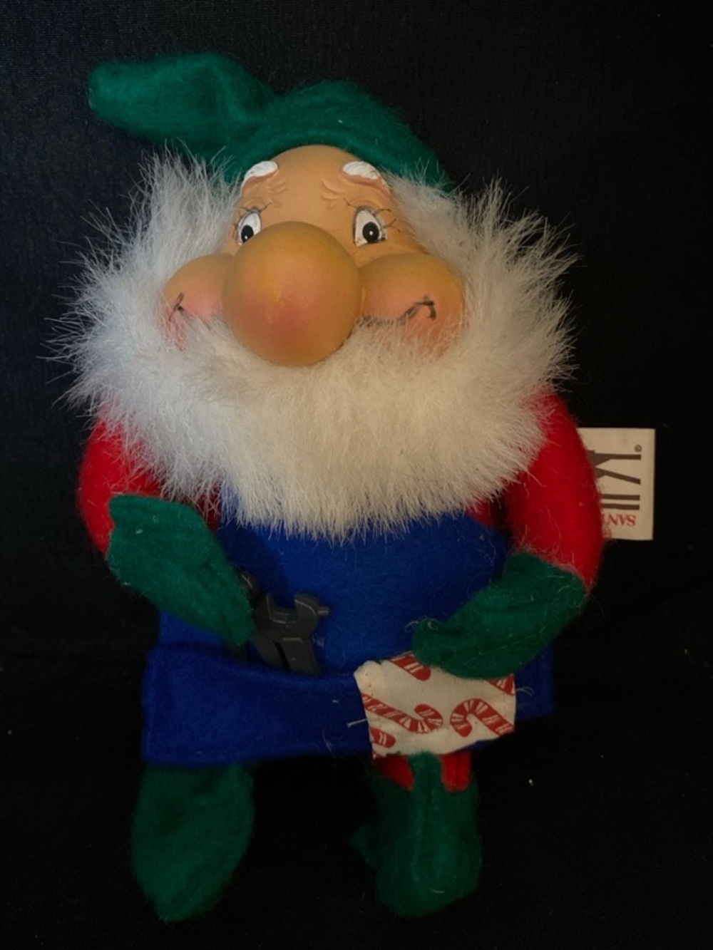 Vintage Santa's Workshop Toy Maker Carpenter by Santas Best Plush Elf Christmas